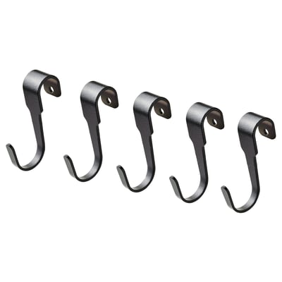 HULTARP Hook, black, 7 cm