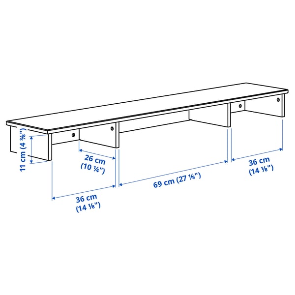 IDANÄS Add-on unit desk, brown, 152x30 cm
