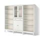 IDANÄS Storage combination w glass doors, white, 244x39x211 cm