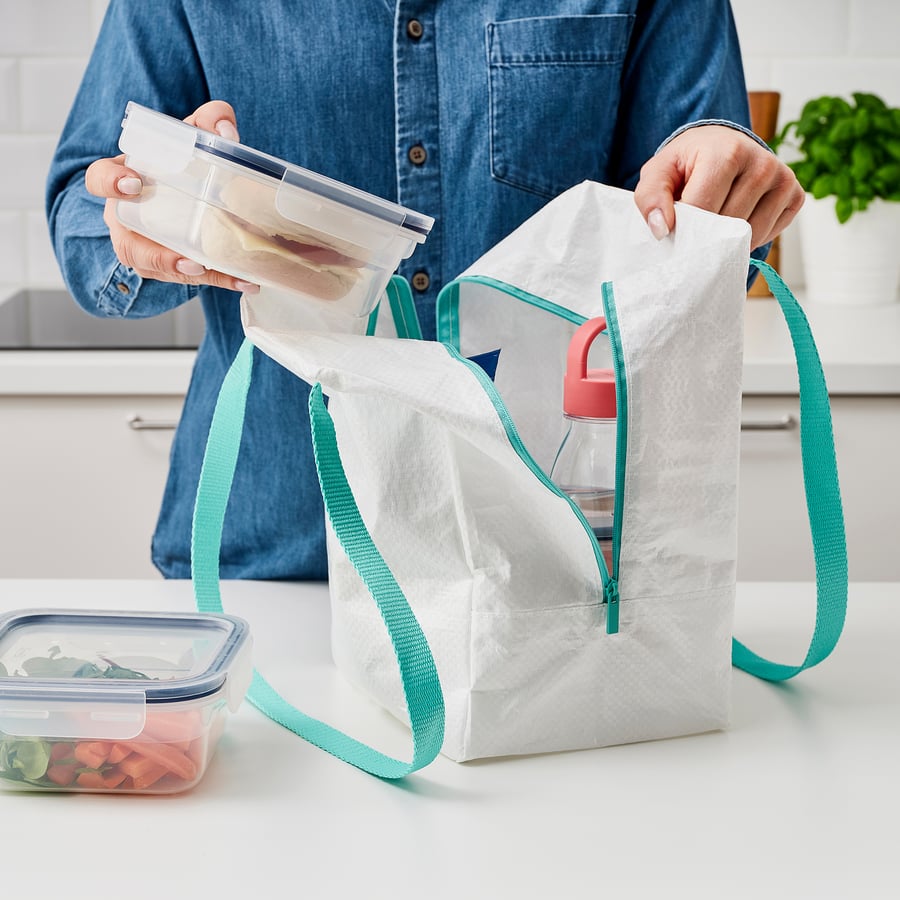 IKEA 365+ Lunch bag white, turquoise IKEA