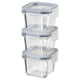 Food container with lid, square/glass,