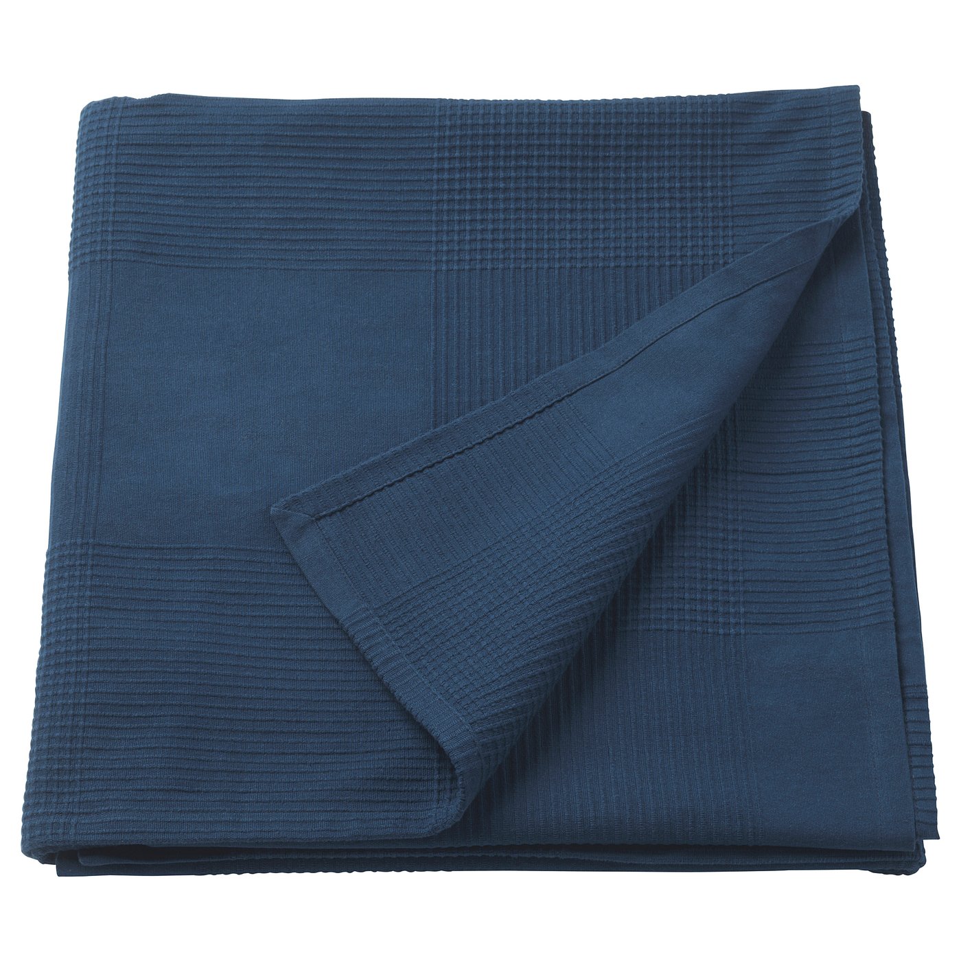 INDIRA غطاء سرير, أزرق غامق, 150x250 سم IKEA INDIRA غطاء سرير, أزرق غامق, 150x250 سم IKEA