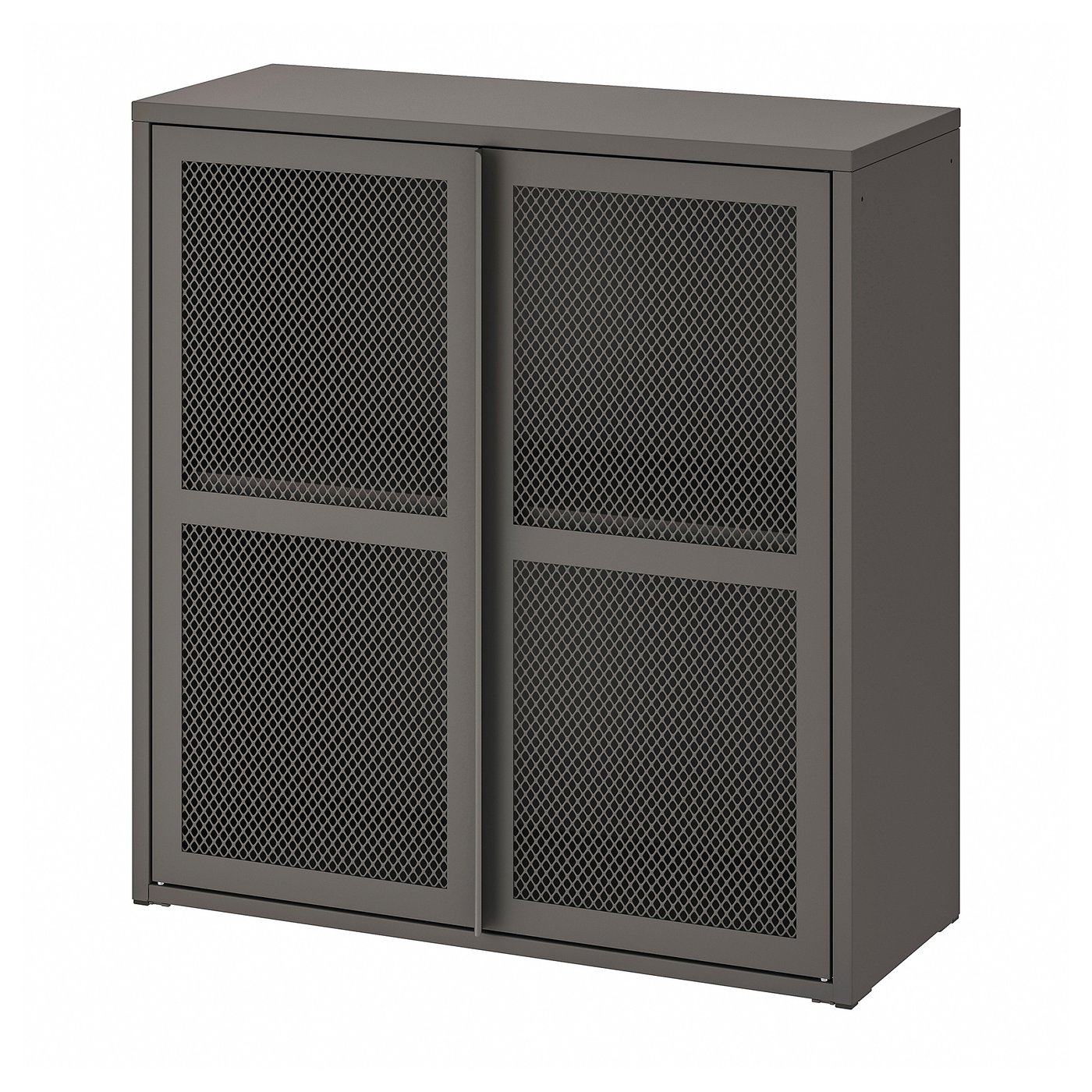 IVAR with doors, grey mesh, 80x83 cm IKEA