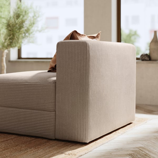 JÄTTEBO 1,5-seat module with storage, Samsala grey-beige
