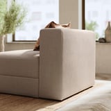 JÄTTEBO 1,5-seat module with storage, Samsala grey-beige