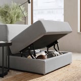 JÄTTEBO 1,5-seat module with storage, Tonerud grey