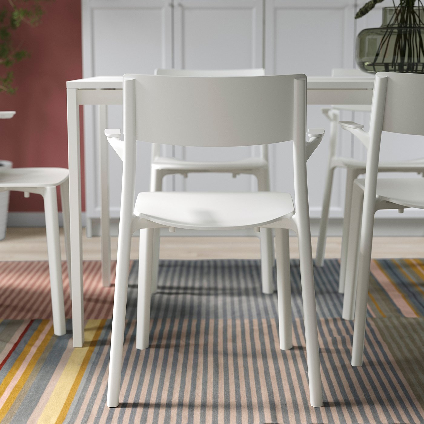 JANINGE chair with armrests, white - IKEA