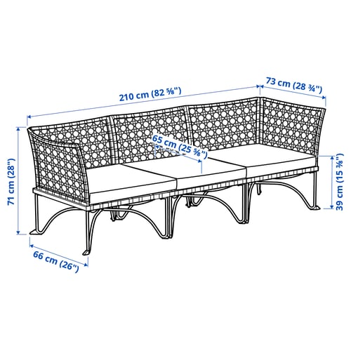 Illustration with measurements for the product: JUTHOLMEN.