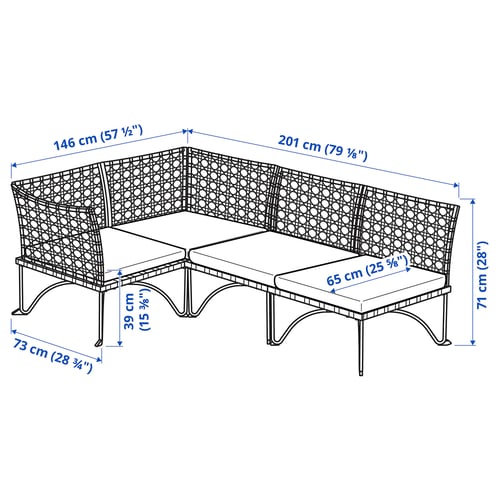 Illustration with measurements for the product: JUTHOLMEN.