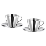KALASET Espresso cup and saucer, stainless steel, 6 cl