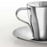 KALASET Espresso cup and saucer, stainless steel, 6 cl