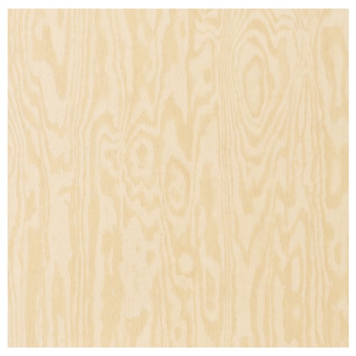 KALBÅDEN natural pine door panel for platsa. Square, light brown wood grain.