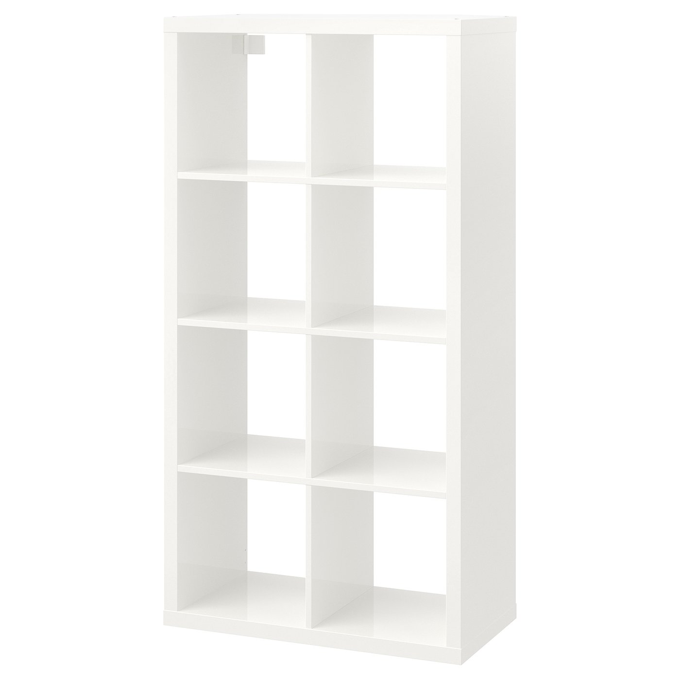 IKEA KALLAX シェルフ ホワイト 77x147 cm KALLAX shelving unit, high-gloss white, 77x147 cm - IKEA