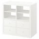 KALLAX Shelving unit, with 4 drawers/with 2 shelf inserts white, 77x77 cm
