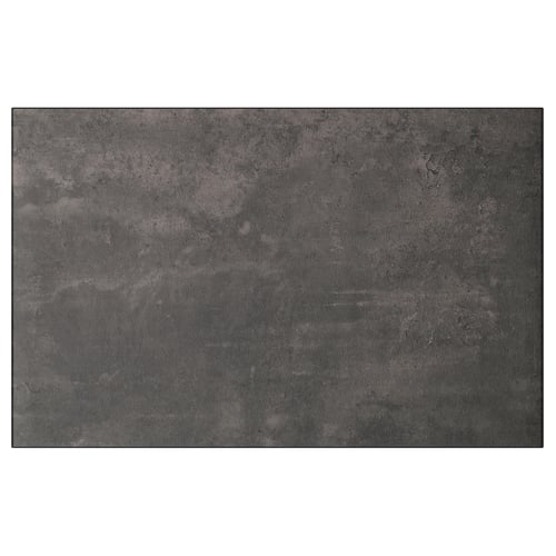 A KALLVIKEN dark grey, rectangular, textured concrete front panel made of high-pressure melamine laminate and particleboard.