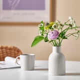 KAPKASTANJ Vase, off-white, 15 cm