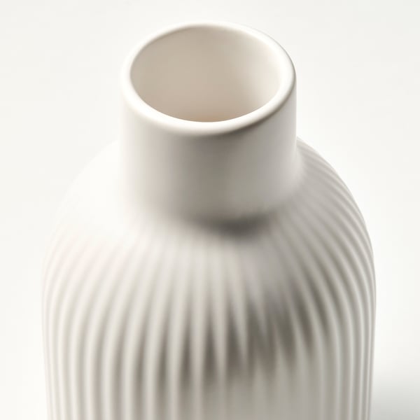 KAPKASTANJ Vase, off-white, 15 cm