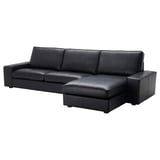 KIVIK 4-seat sofa, with chaise longue/Grann/Bomstad black