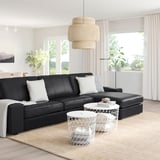 KIVIK 4-seat sofa, with chaise longue/Grann/Bomstad black
