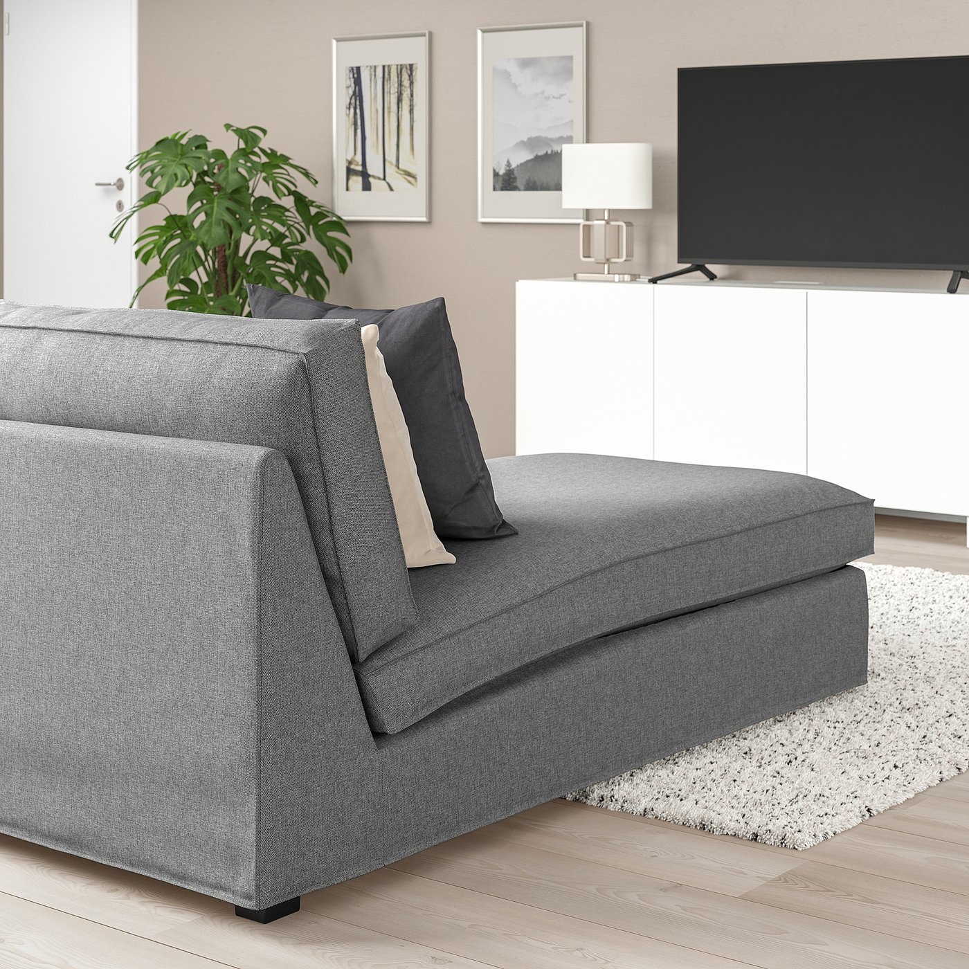 KIVIK chaise longue, Tibbleby beige/grey - IKEA