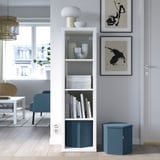 KJUGE Pouffe with storage, Knisa medium blue