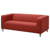 KLIPPAN Cover for 2-seat sofa, Vissle red/orange