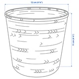 KLYNNON Plant pot, handmade bamboo, 9 cm