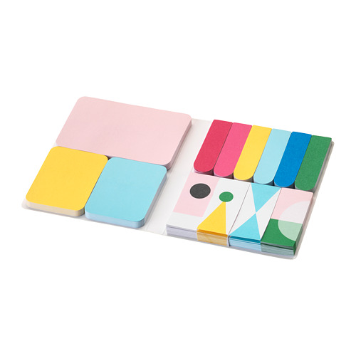 KNALLGUL Folder with sticky notes IKEA