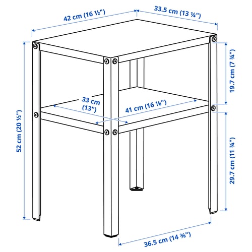 Illustration with measurements for the product: KNARREVIK.