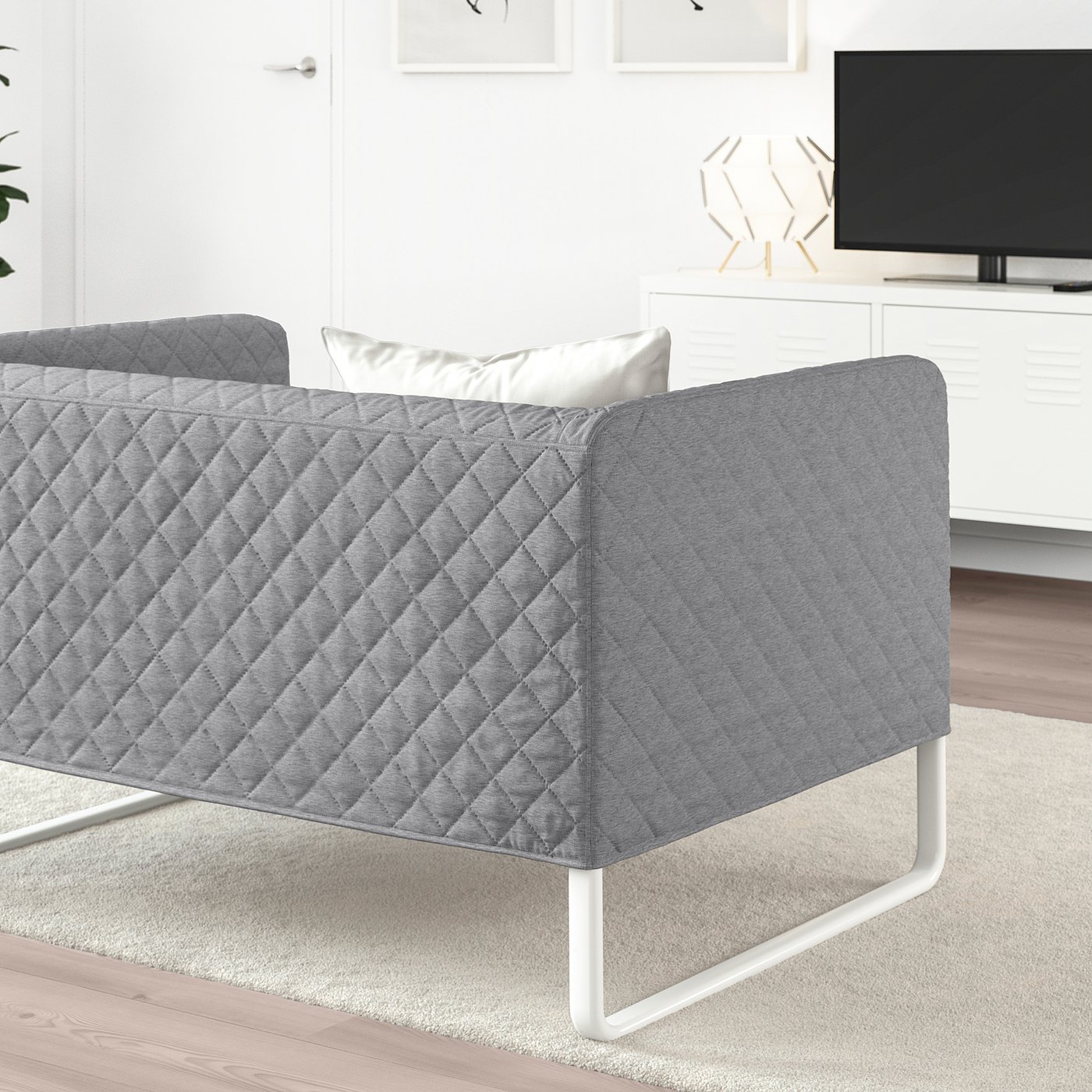 KNOPPARP 2seat sofa Knisa light grey IKEA