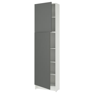 KNOXHULT High cabinet with doors, dark grey, 60x31x228 cm