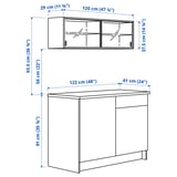 KNOXHULT Kitchen, white frame, 120x61x220 cm