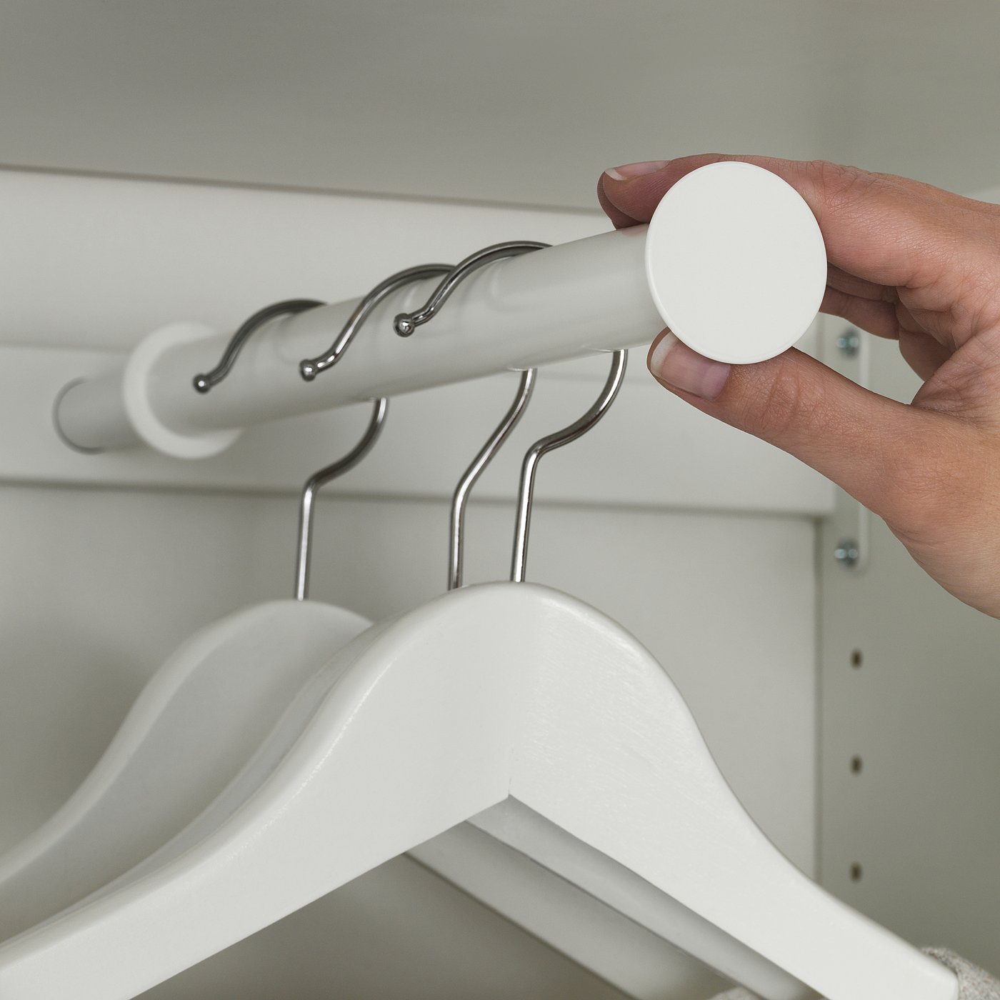 KOMPLEMENT Pullout clothes rail white IKEA