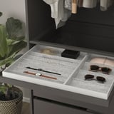 KOMPLEMENT Pull-out tray with insert, dark grey/light grey, 75x58 cm