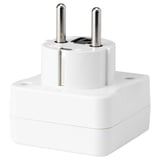 KOPPLA EU travel adapter, earthed/white