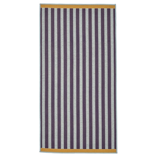 KORSNING Rug flatwoven, in/outdoor, multicolour light blue/striped