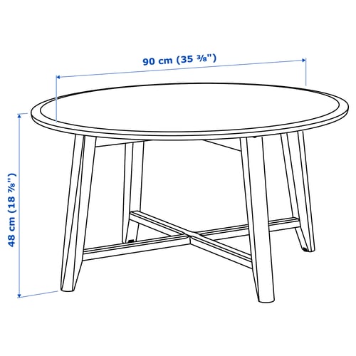 Illustration with measurements for the product: KRAGSTA.