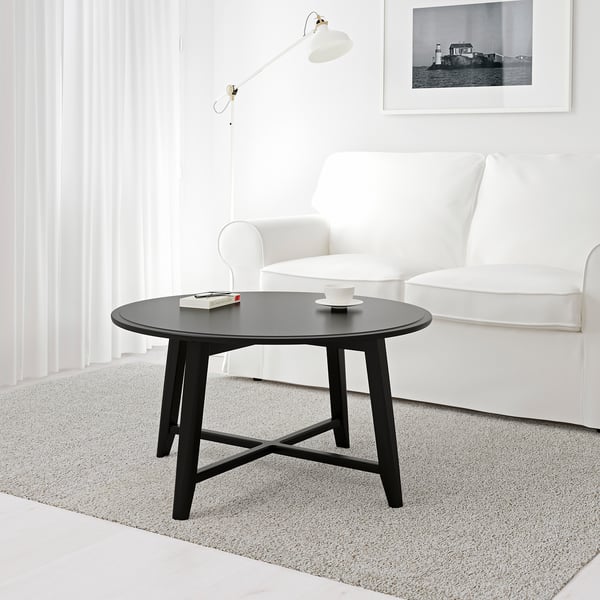 KRAGSTA coffee table, black, 90 cm IKEA