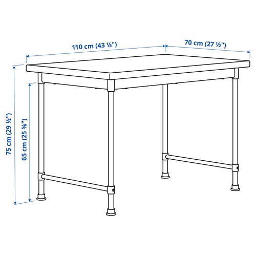 Illustration with measurements for the product: KULLABERG.