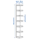 LACK Wall shelf unit, white stained oak effect, 30x190 cm