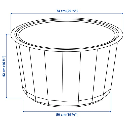 LÅGASKÄR Coffee table, outdoor, beige