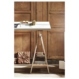 LAGKAPTEN / MITTBACK Desk, white/birch, 140x60 cm