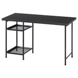 LAGKAPTEN / SPÄND Desk, black-brown/black, 120x60 cm