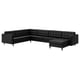 Option: LANDSKRONA Corner sofa, 6-seat, with chaise longue/Grann/Bomstad black/wood
