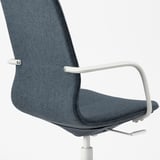 LÅNGFJÄLL Conference chair with armrests, Gunnared blue/white