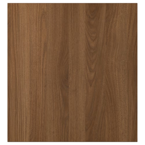 LAPPVIKEN Door, brown/walnut effect, 60x64 cm