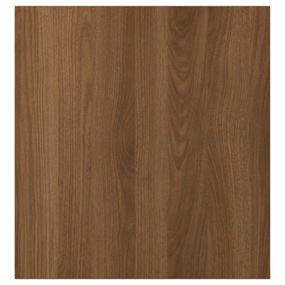 LAPPVIKEN Door, brown/walnut effect, 60x64 cm