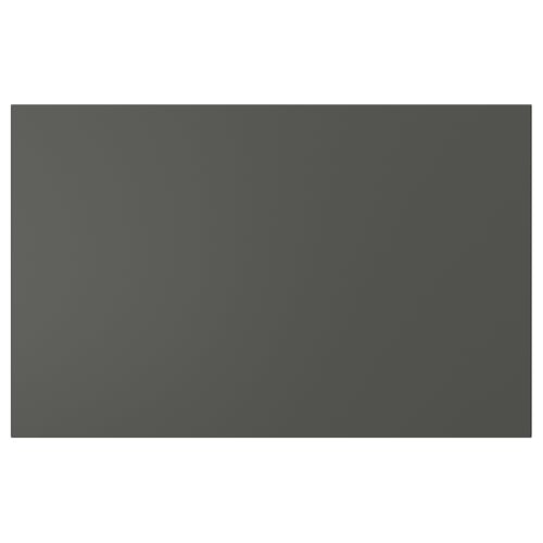 Dark grey rectangular storage unit front, sleek and simple design, modern look.