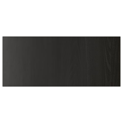 LAPPVIKEN drawer front, black-brown, wood-like texture, rectangular shape, sleek design.