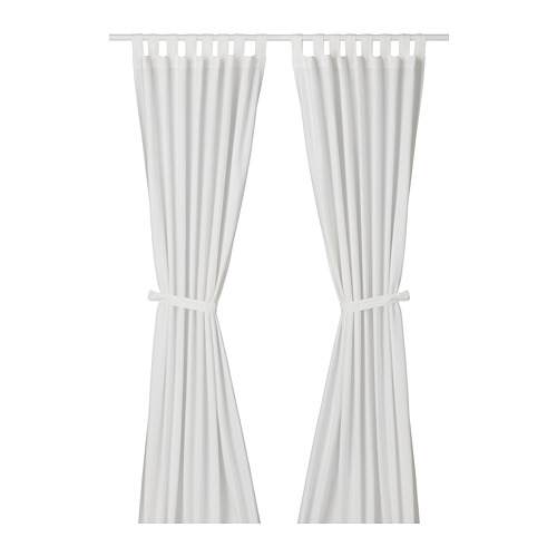 LENDA Curtains with tiebacks, 1 pair IKEA